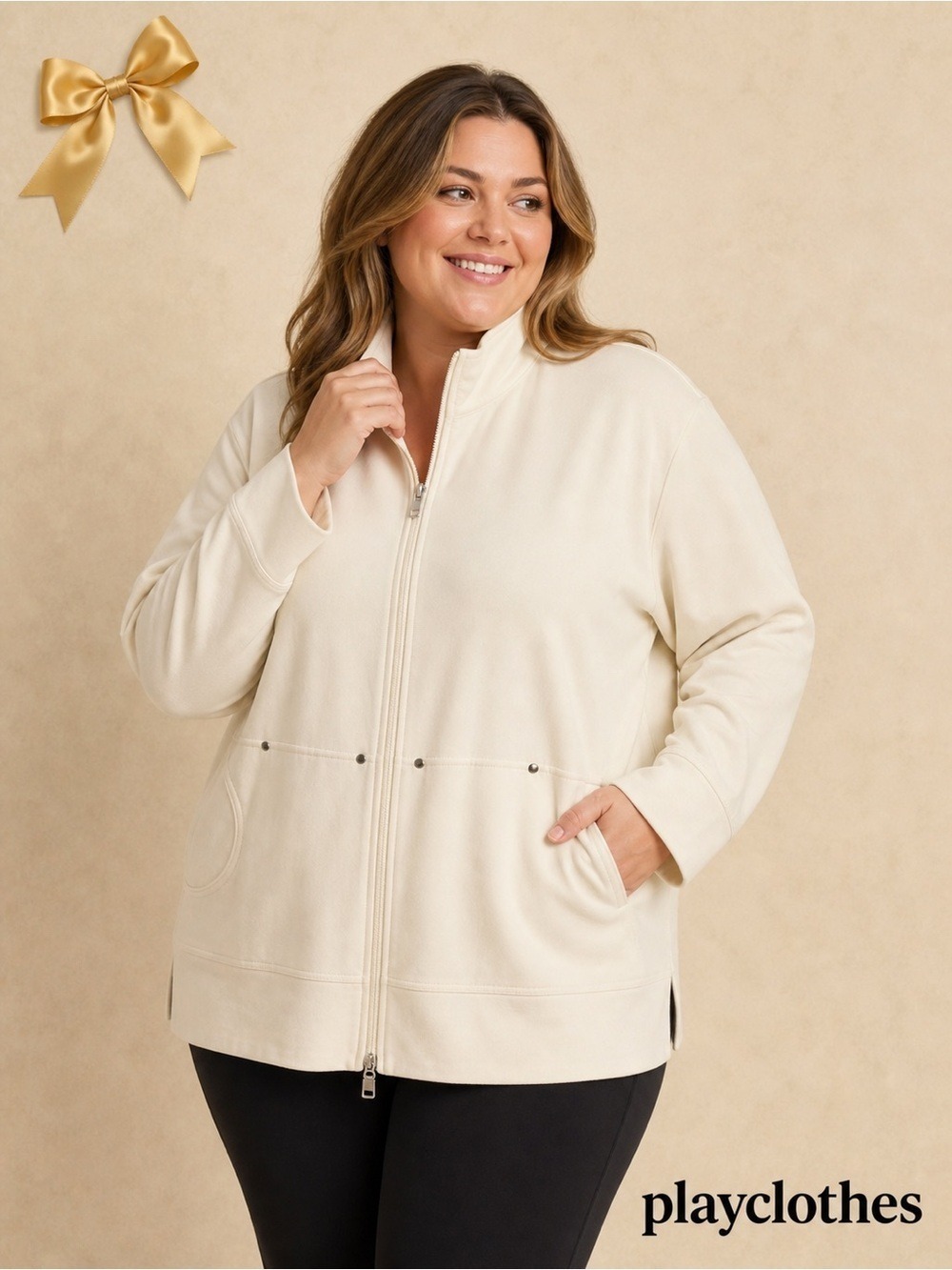 Playclothes White Zip Jacket L